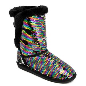 Sugar Sequin Womens Marty Faux Suede Cold Weather Winter & Snow Boots Size 8 New